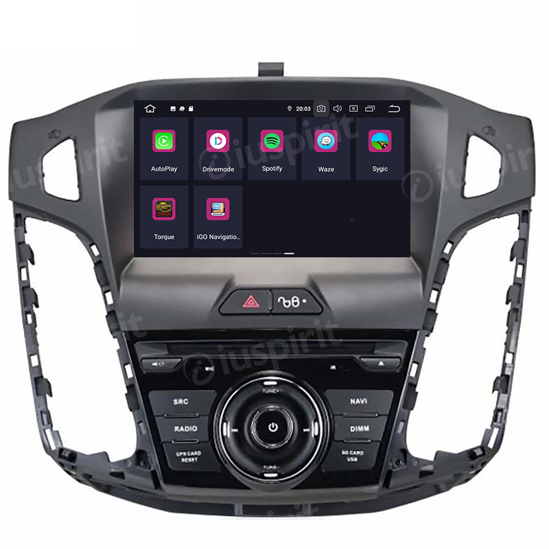 ANDROID autoradio navigatore per Ford Focus 2011-2015 GPS DVD WI-FI Bluetooth MirrorLink - immagine 8