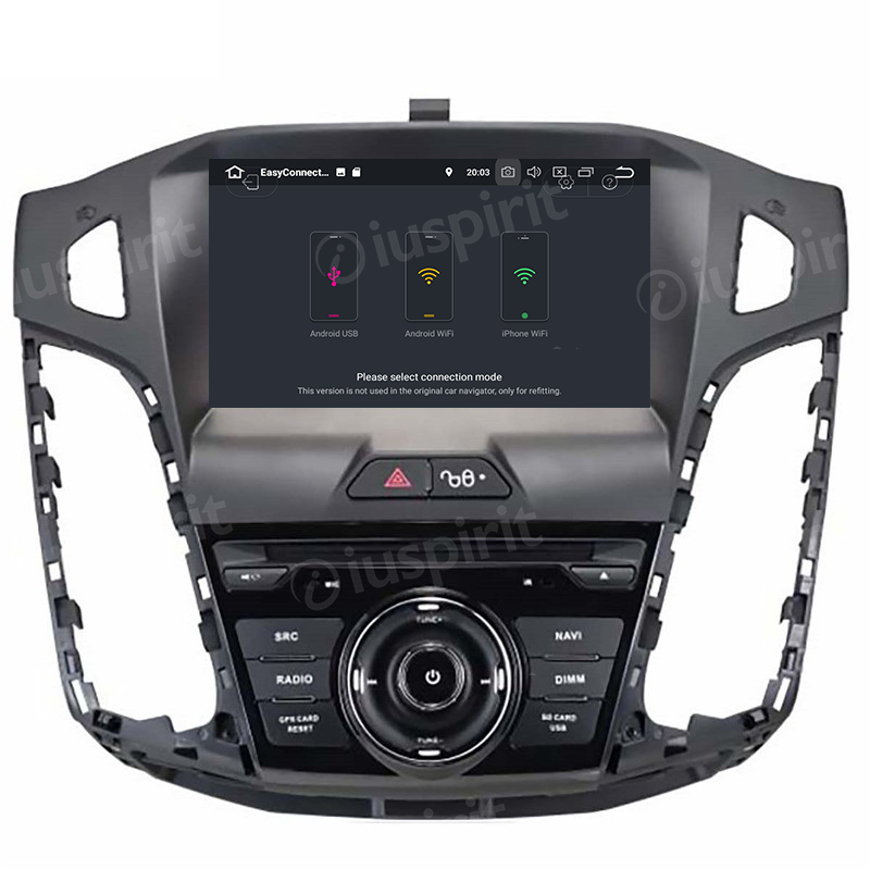 ANDROID autoradio navigatore per Ford Focus 2011-2015 GPS DVD WI-FI Bluetooth MirrorLink - immagine 5