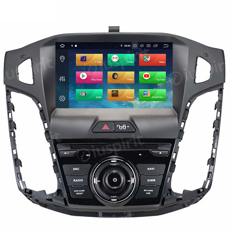 ANDROID autoradio navigatore per Ford Focus 2011-2015 GPS DVD WI-FI Bluetooth MirrorLink - immagine 9