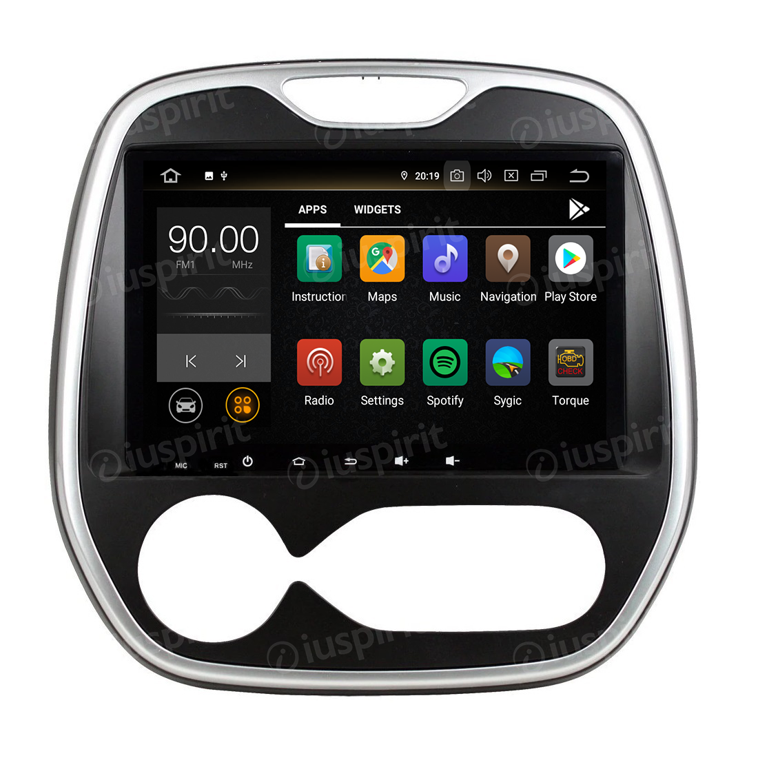 ANDROID autoradio navigatore per Renault Captur, Renault Clio, Samsung QM3 AUTOMATICO UN/C 2011-2016 GPS WI-FI Bluetooth MirrorLink - immagine 2