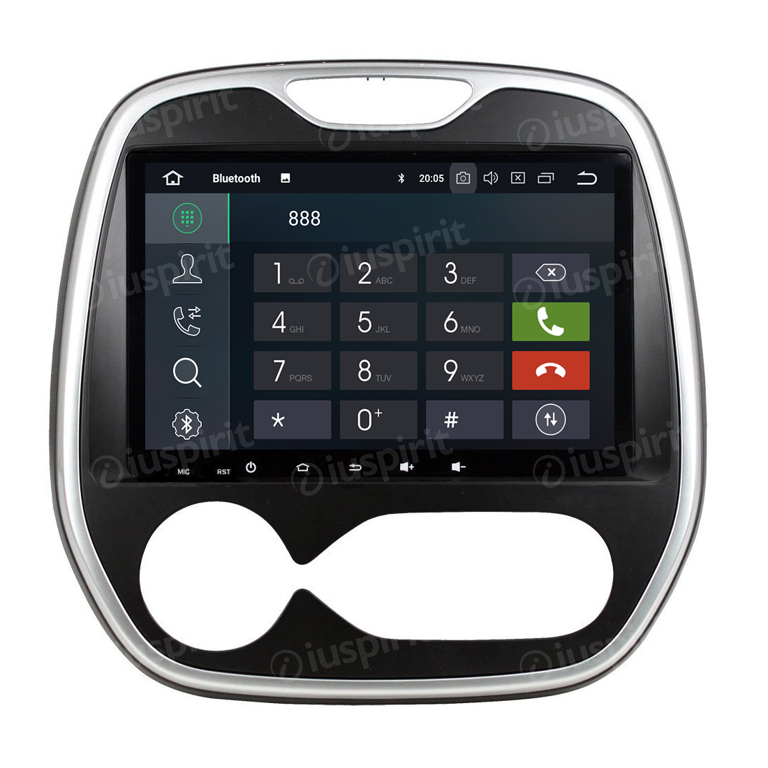 ANDROID autoradio navigatore per Renault Captur, Renault Clio, Samsung QM3 AUTOMATICO UN/C 2011-2016 GPS WI-FI Bluetooth MirrorLink - immagine 3