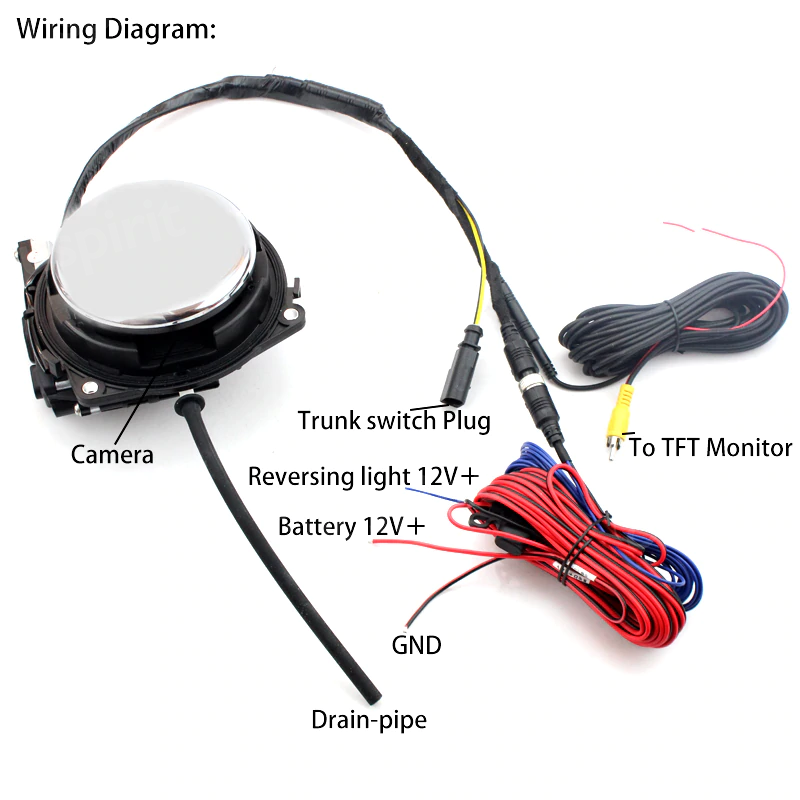 Telecamera retromarcia logo apertura baule per VW Golf 6, Passat CC, Passat B6/B7 retrocamera specifica - immagine 6