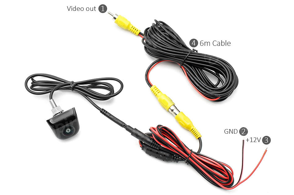 Telecamera retromarcia auto universale, telecamera posteriore auto, retrocamera auto universale - immagine 2