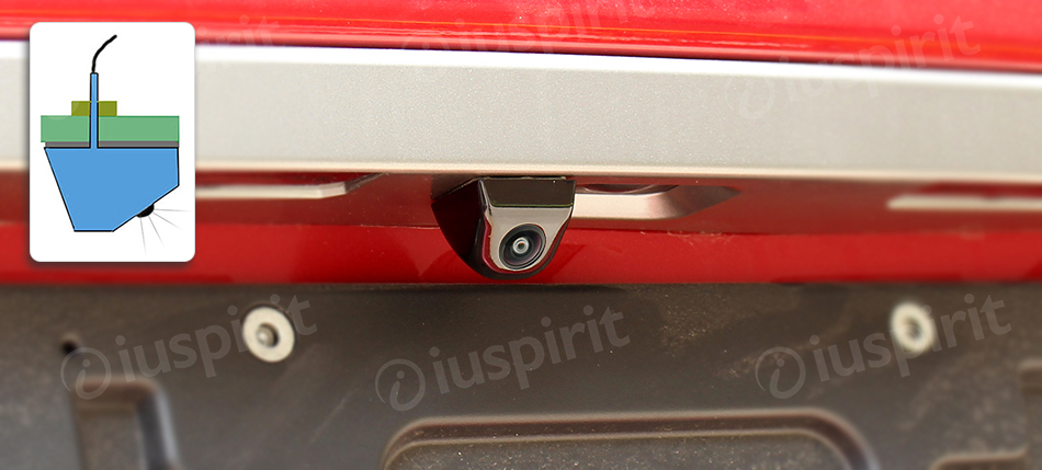 Telecamera retromarcia auto universale, telecamera posteriore auto, retrocamera auto universale - immagine 4