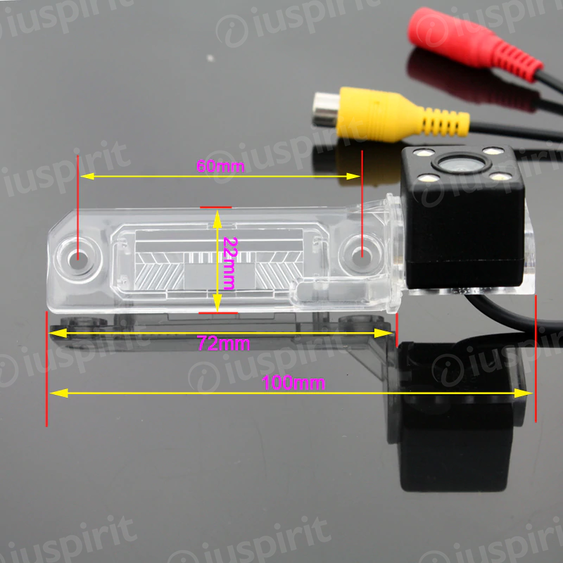 Telecamera retromarcia per VW Touran Jetta Trasporter T5 Caddy Skoda Superb retrocamera specifica luce targa - immagine 5