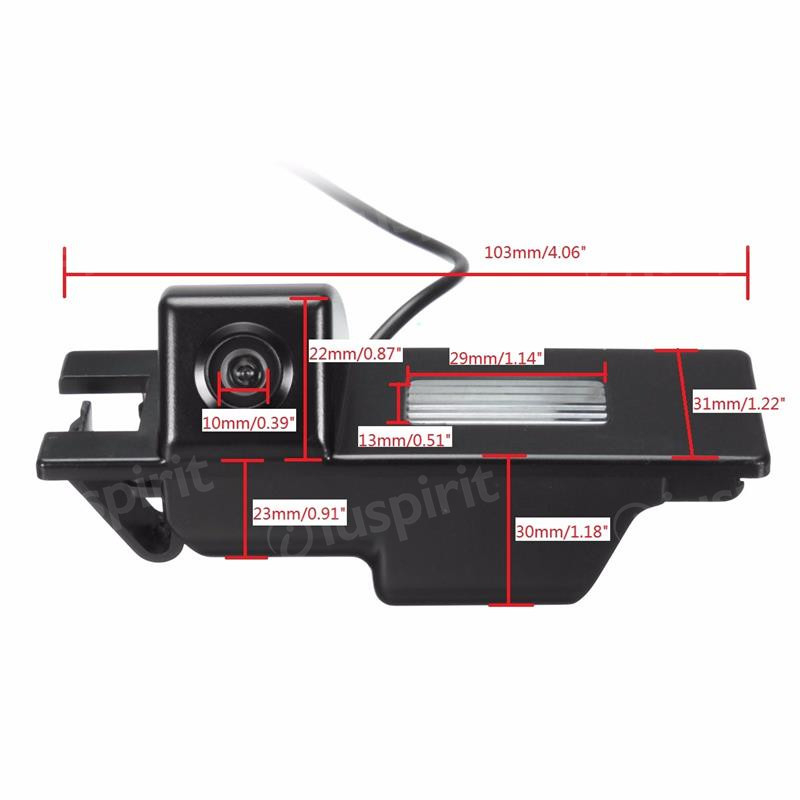 Telecamera retromarcia specifica per Opel Astra Combo Insignia Meriva Fiat Doblo retrocamera specifica luce targa - immagine 5