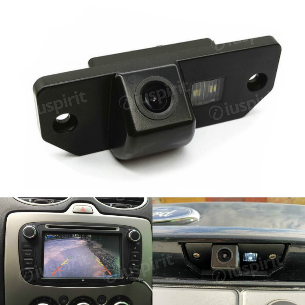 Telecamera retromarcia specifica per Ford Focus Mondeo C-Max S-Max Fiesta retrocamera specifica luce targa - immagine 2
