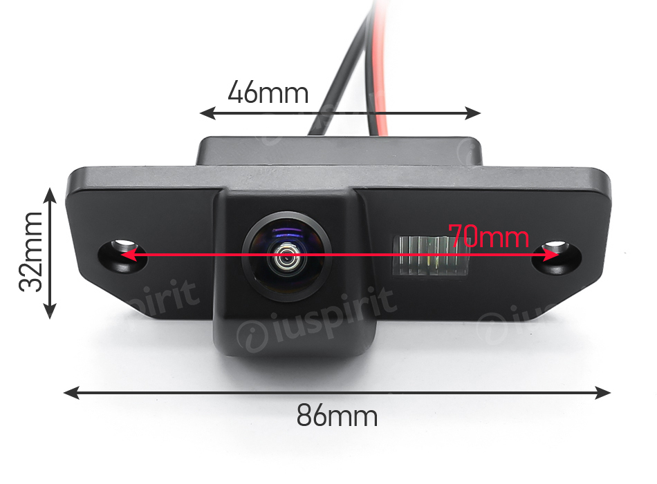 Telecamera retromarcia specifica per Ford Focus Mondeo C-Max S-Max Fiesta retrocamera specifica luce targa - immagine 7