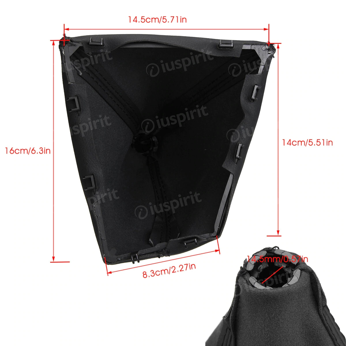 Pomello cambio 6 marce per BMW Serie 1 F20 F21 2011-2016 cuffia leva cambio 6 marce - immagine 4