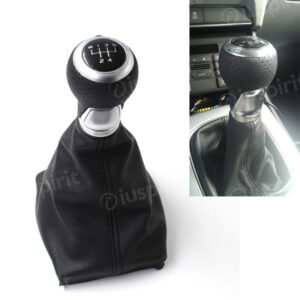 5-speed gear shift knob for Audi A4 S4 B8 8K A5 8T Q5 8R S LINE 2008-2015 headphones with black stitching