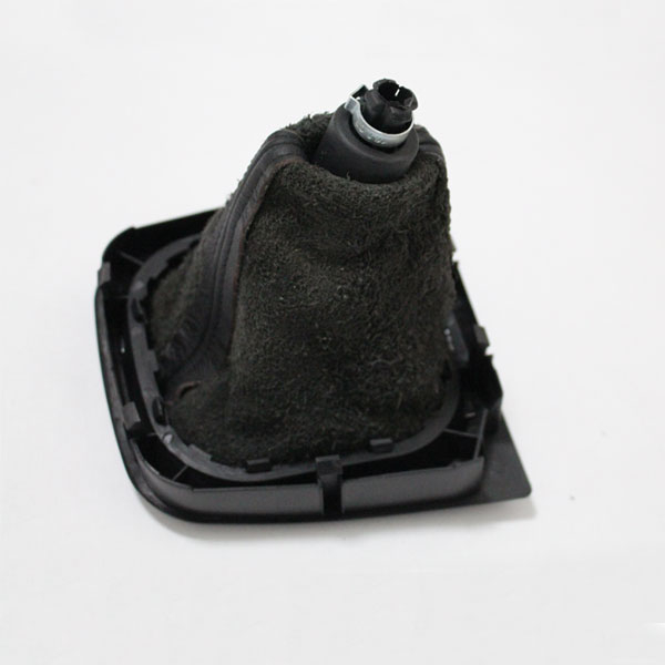 Pomello cambio 6 marce per VW Golf 5, Golf 6 Jetta Scirocco cuffia vera pelle leva cambio 6 marce cuciture nere - immagine 5