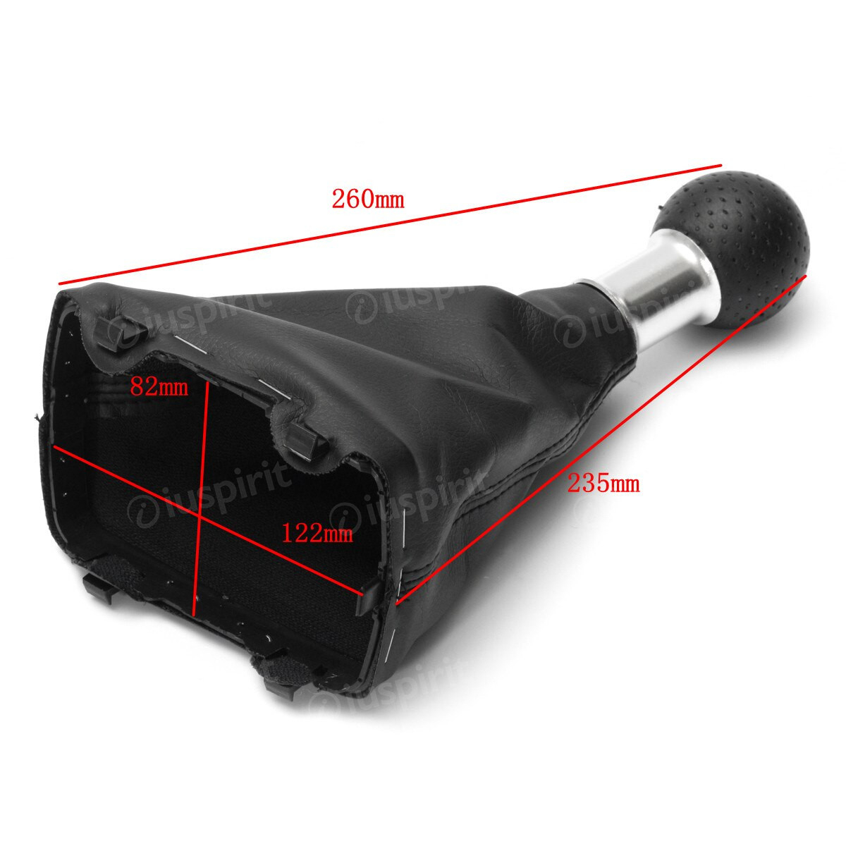 Gear shift knob 5-speed for Audi A3 2001-2007 gear shift lever with black stitching - Image 3