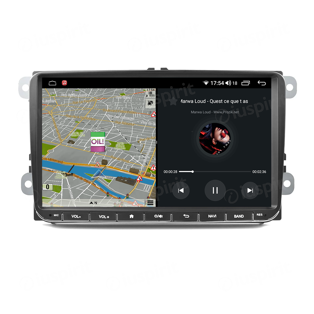ANDROID autoradio navigatore per Golf 5 Golf 6 Passat Tiguan Jetta Polo Touran Caddy Scirocco GPS WI-FI Bluetooth MirrorLink Car-Play 4G LTE - immagine 2