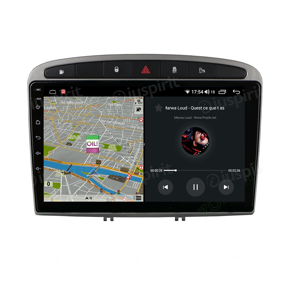 ANDROID autoradio navigatore per Peugeot 308 Peugeot 408 CarPlay Android Auto GPS USB WI-FI Bluetooth 4G LTE - immagine 2