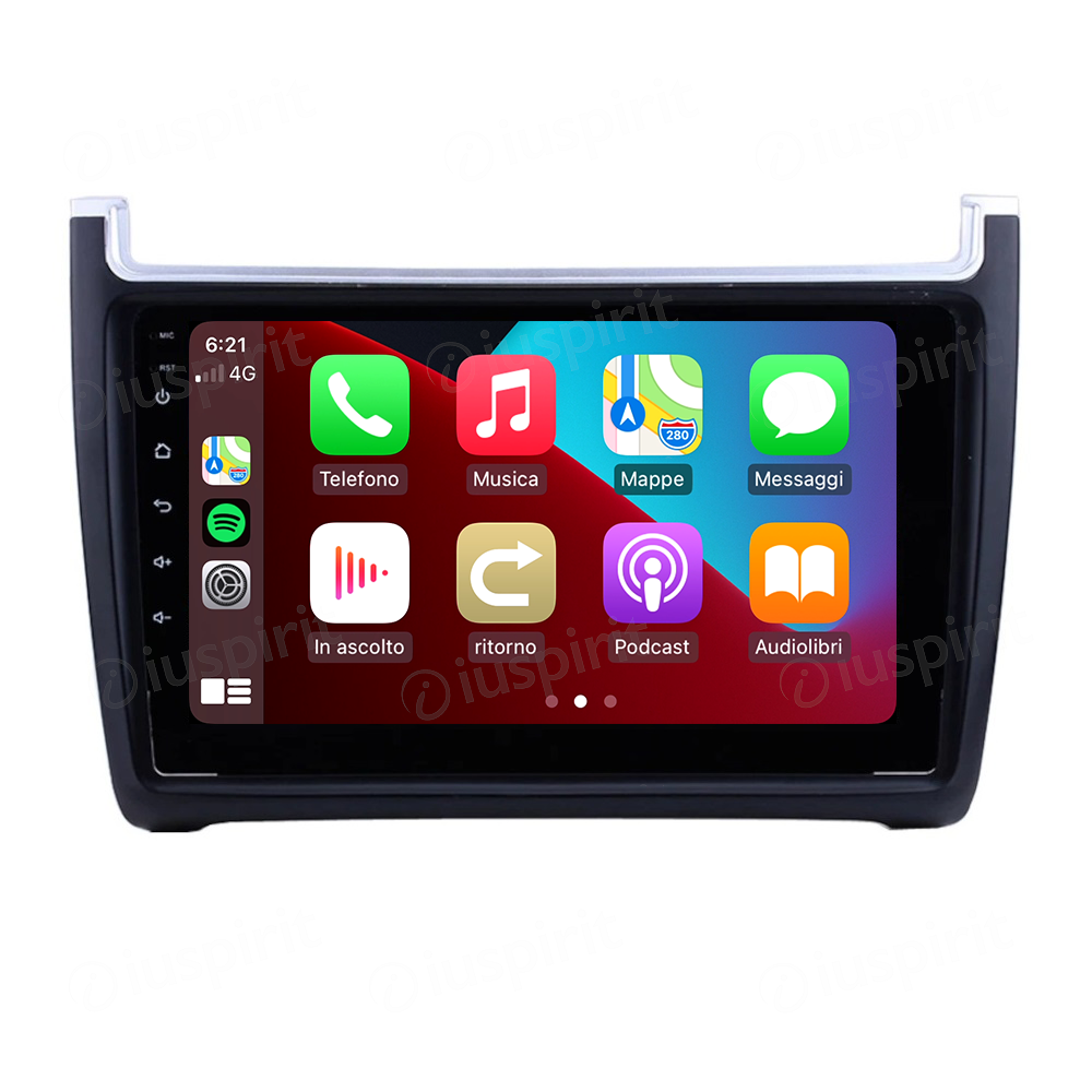 ANDROID autoradio navigatore per VW Polo 2009-2017 CarPlay Android Auto GPS USB WI-FI Bluetooth 4G LTE