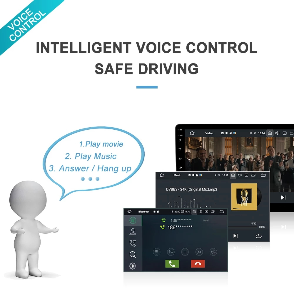 Software di controllo vocale intelligente, comandi vocali, assistente vocale per autoradio iuspirit, NEXAI, TOPPAL - immagine 2