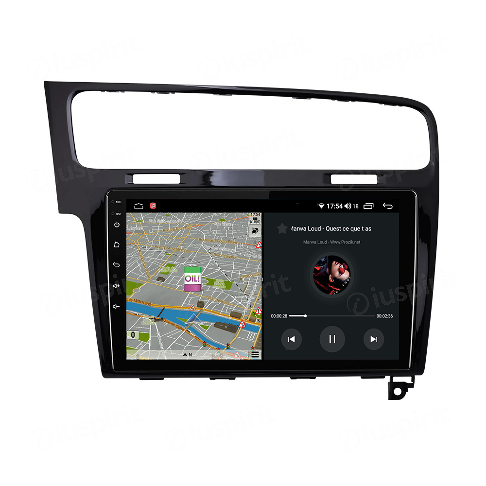 ANDROID autoradio navigatore per VW Golf 7 2014-2020 CarPlay Android Auto GPS USB WI-FI Bluetooth 4G LTE Nero Lucido - immagine 3