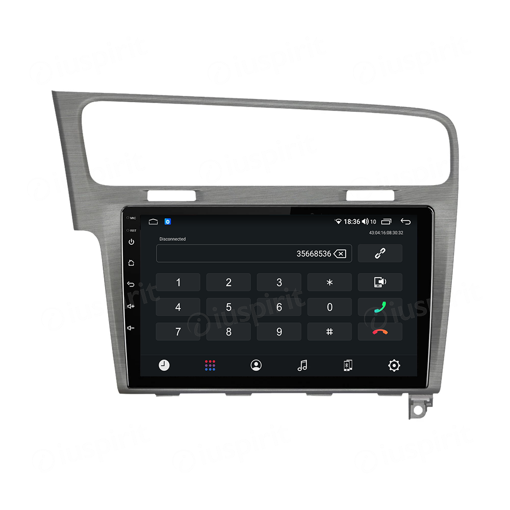 ANDROID autoradio navigatore per VW Golf 7 2014-2020 CarPlay Android Auto GPS USB WI-FI Bluetooth 4G LTE Grigio Satinato - immagine 2