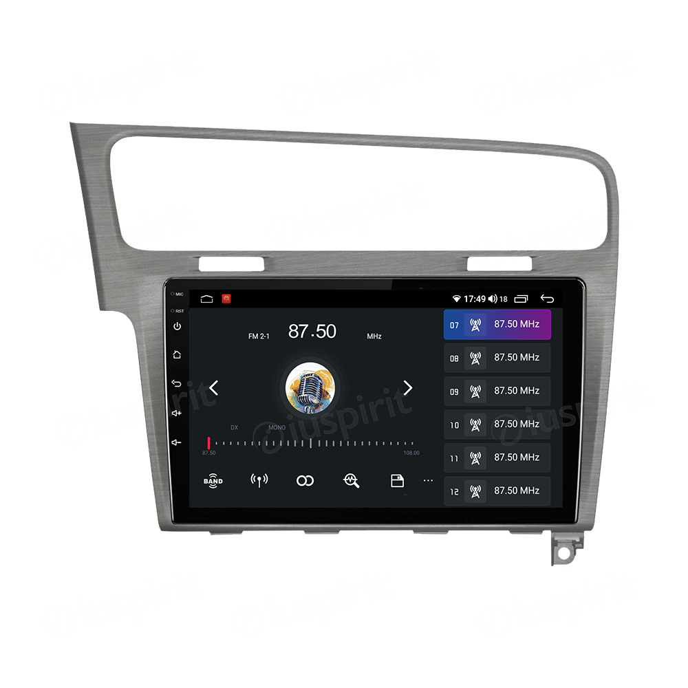 ANDROID autoradio navigatore per VW Golf 7 2014-2020 CarPlay Android Auto GPS USB WI-FI Bluetooth 4G LTE Grigio Satinato - immagine 7