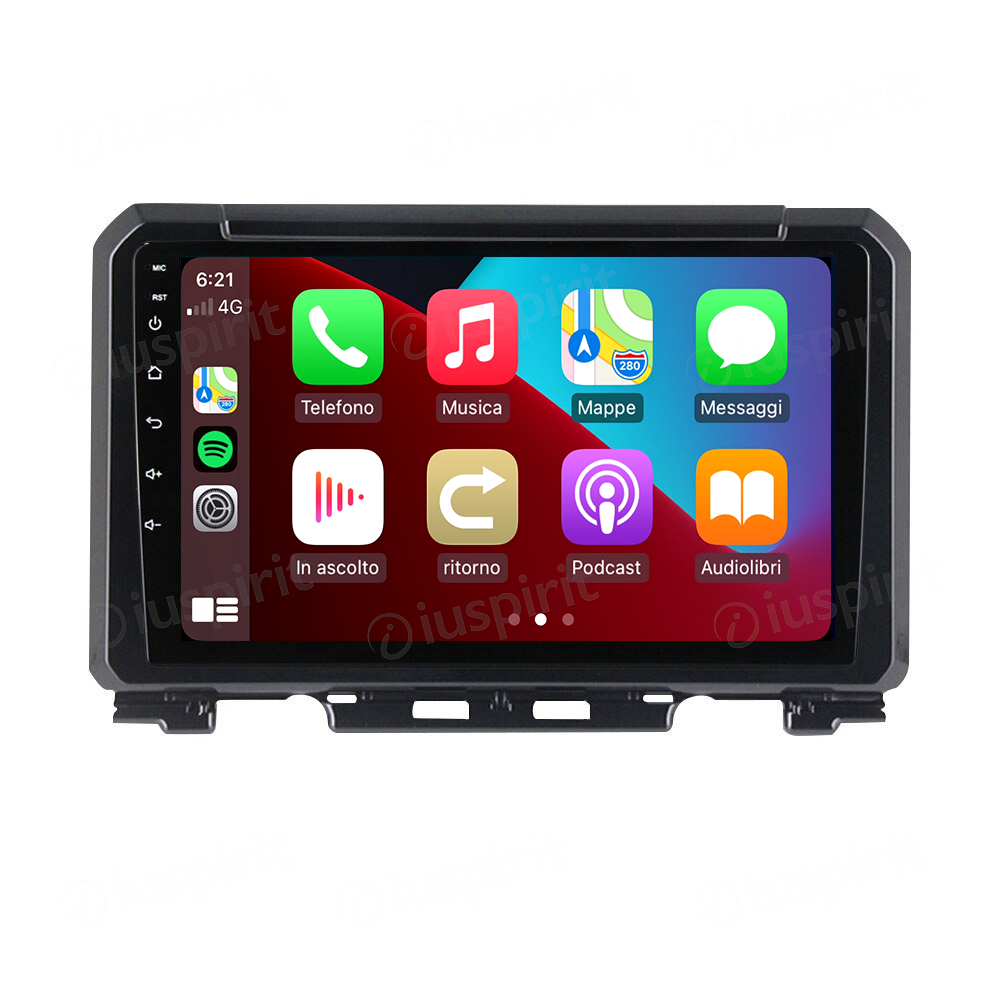 ANDROID autoradio navigatore per Suzuki Jimny 2018-2024 CarPlay Android Auto GPS USB WI-FI Bluetooth 4G LTE