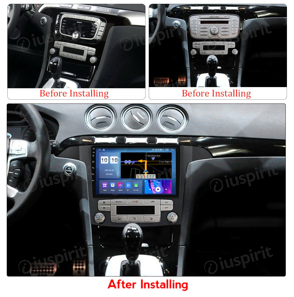 ANDROID autoradio navigatore per Ford S-Max Ford Galaxy 2006-2013 CarPlay Android Auto GPS USB WI-FI Bluetooth 4G LTE - immagine 8