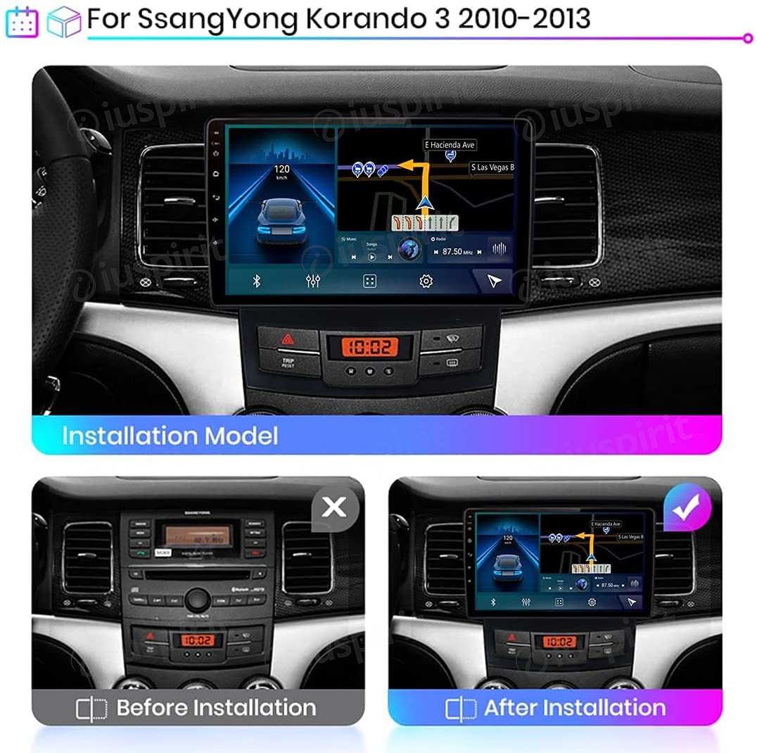 ANDROID autoradio navigatore per SsangYong Korando 3 2010-2013 CarPlay Android Auto GPS USB WI-FI Bluetooth 4G LTE - immagine 10