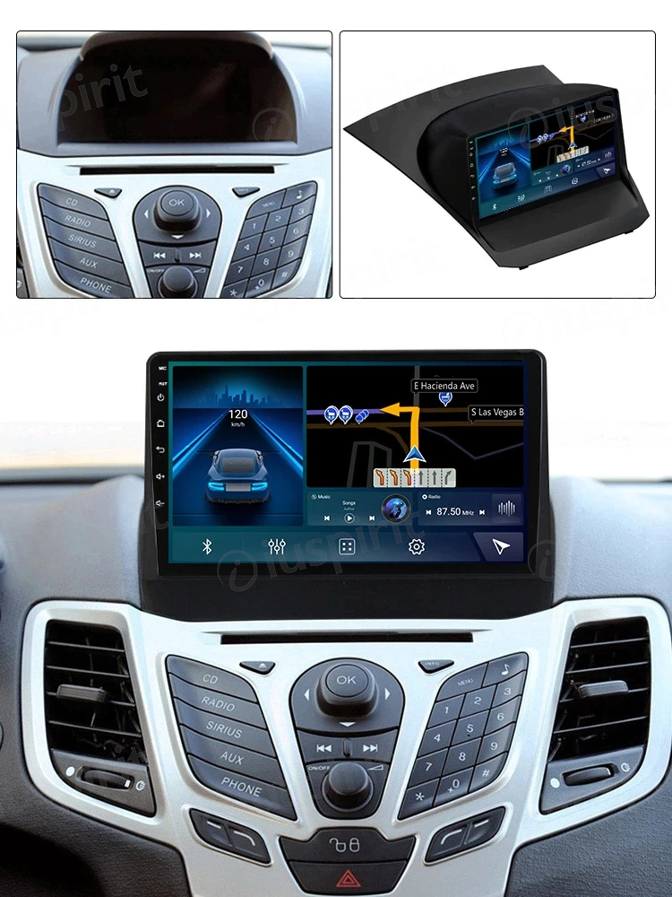 ANDROID autoradio navigatore per Ford Fiesta 2009-2017 CarPlay Android Auto GPS USB WI-FI Bluetooth 4G LTE - immagine 6