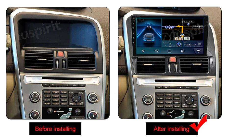 ANDROID autoradio navigatore per Volvo XC60 2009-2017 CarPlay Android Auto GPS USB WI-FI Bluetooth 4G LTE - immagine 8