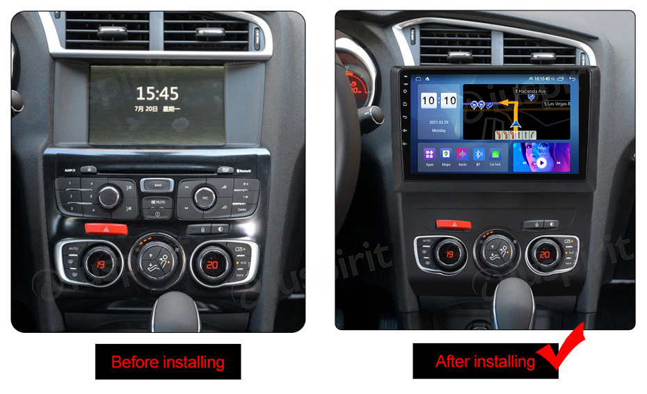 ANDROID autoradio navigatore per Citroen C4 C4L DS4 2012-2016 CarPlay Android Auto GPS USB WI-FI Bluetooth 4G LTE - immagine 9