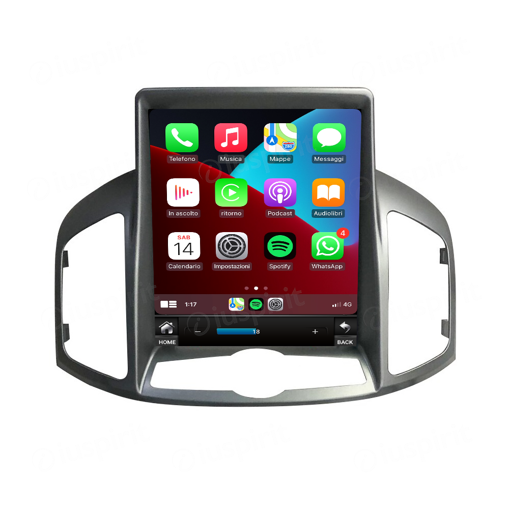 ANDROID autoradio navigatore per Chevrolet Captiva 2013-2017 stile tesla CarPlay Android Auto GPS USB WI-FI Bluetooth 4G LTE - immagine 2