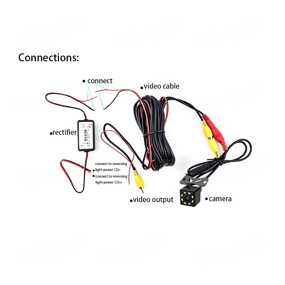 Relè raddrizzatore di immagine per telecamera vista posteriore, raddrizzatore filtro del condensatore di potenza 12V per la telecamera di retromarcia - immagine 4
