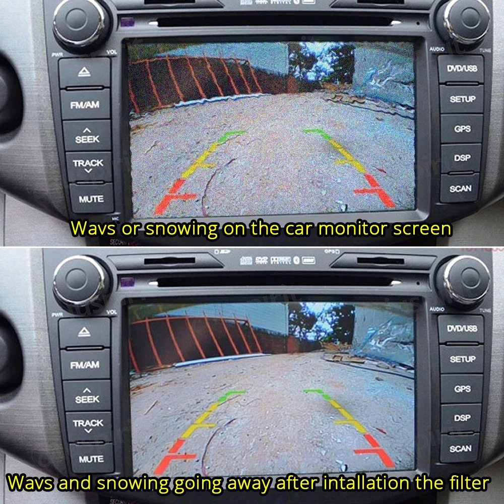 Relè raddrizzatore di immagine per telecamera vista posteriore, raddrizzatore filtro del condensatore di potenza 12V per la telecamera di retromarcia - immagine 7