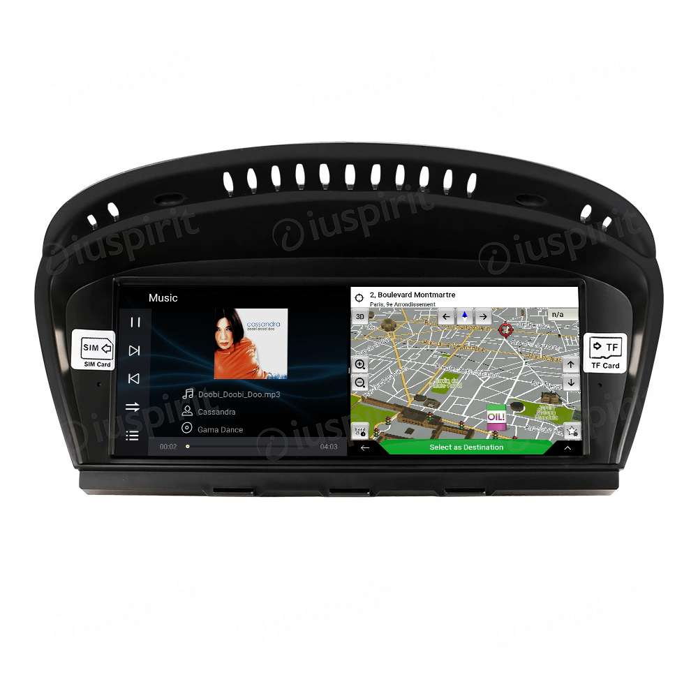 ANDROID navigatore per BMW Serie 3 E90 E91 E92 E93 BMW Serie 5 E60 E63 E64 Sistema originale CCC CarPlay Android Auto WI-FI GPS 4G LTE Bluetooth 4GB RAM 64GB ROM - immagine 6