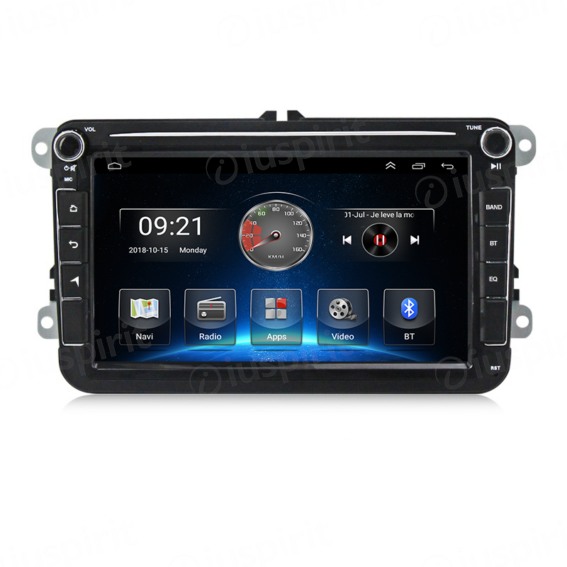 ANDROID autoradio navigatore per VW Golf 5 Golf 6 Passat Tiguan Jetta Polo Touran Caddy Scirocco Skoda Seat GPS WI-FI USB Bluetooth MirrorLink