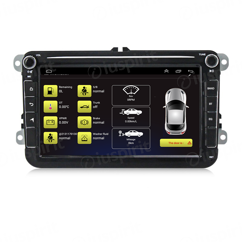 ANDROID autoradio navigatore per VW Golf 5 Golf 6 Passat Tiguan Jetta Polo Touran Caddy Scirocco Skoda Seat GPS WI-FI USB Bluetooth MirrorLink - immagine 2