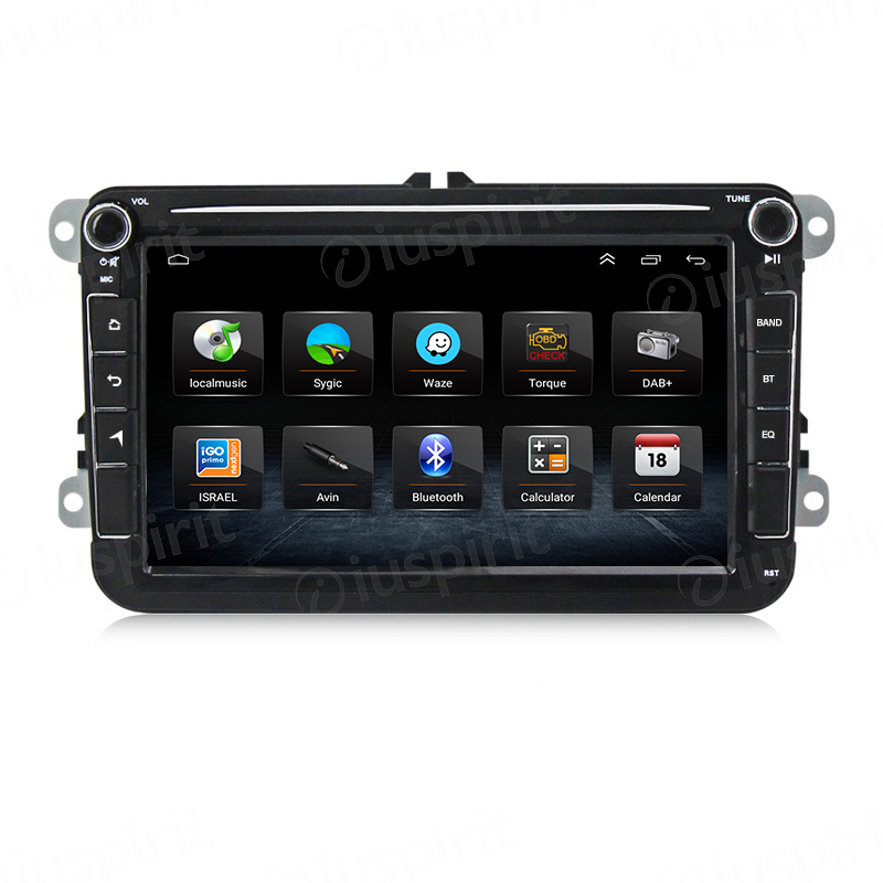 ANDROID autoradio navigatore per VW Golf 5 Golf 6 Passat Tiguan Jetta Polo Touran Caddy Scirocco Skoda Seat GPS WI-FI USB Bluetooth MirrorLink - immagine 3