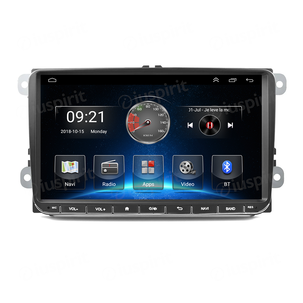 ANDROID autoradio navigatore per VW Golf 5 Golf 6 Passat Tiguan Jetta Polo Touran Caddy Scirocco Skoda Seat GPS WI-FI USB Bluetooth MirrorLink