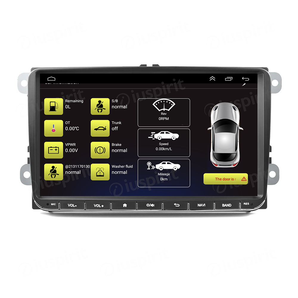 ANDROID autoradio navigatore per VW Golf 5 Golf 6 Passat Tiguan Jetta Polo Touran Caddy Scirocco Skoda Seat GPS WI-FI USB Bluetooth MirrorLink - immagine 2