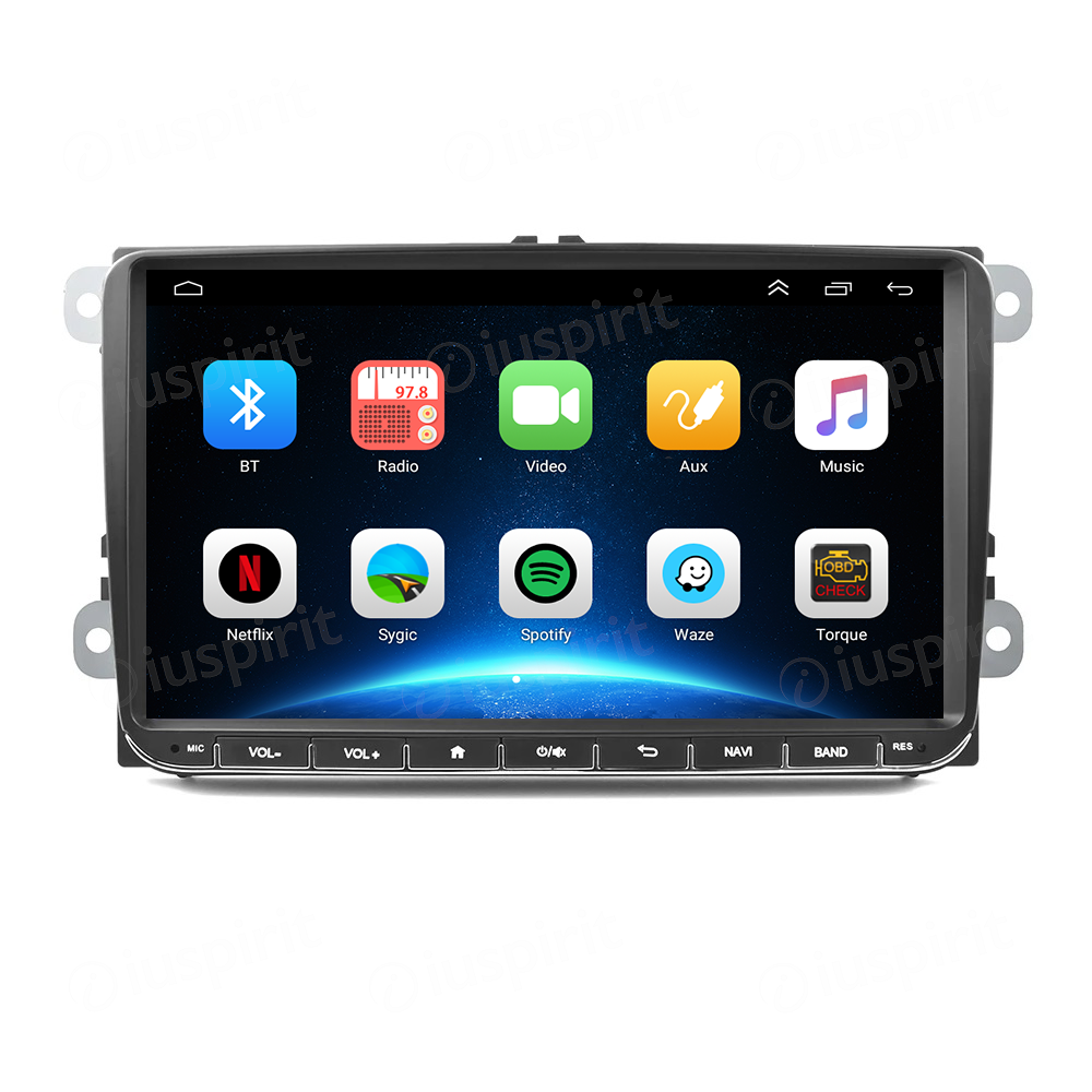 ANDROID autoradio navigatore per VW Golf 5 Golf 6 Passat Tiguan Jetta Polo Touran Caddy Scirocco Skoda Seat GPS WI-FI USB Bluetooth MirrorLink - immagine 3