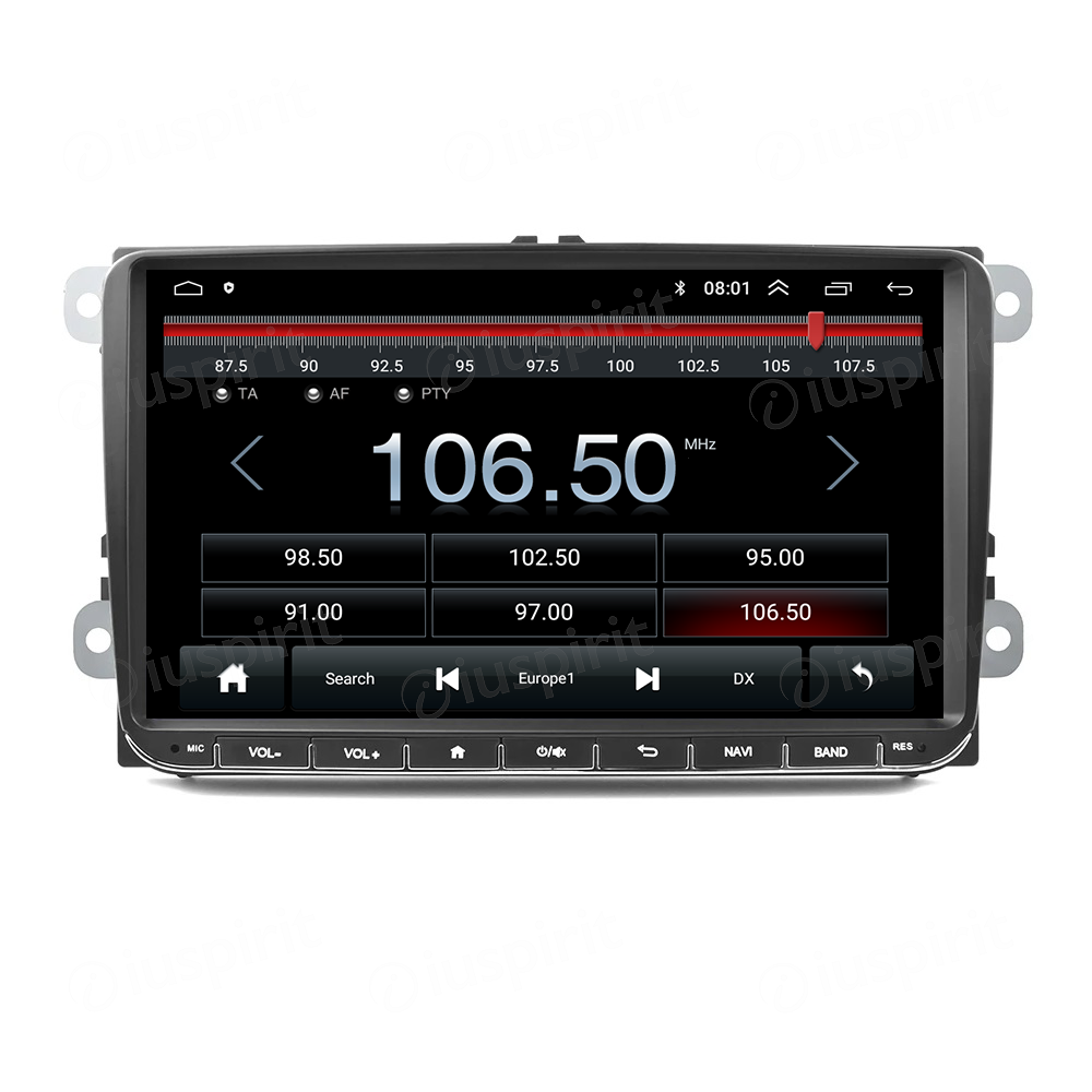 ANDROID autoradio navigatore per VW Golf 5 Golf 6 Passat Tiguan Jetta Polo Touran Caddy Scirocco Skoda Seat GPS WI-FI USB Bluetooth MirrorLink - immagine 6