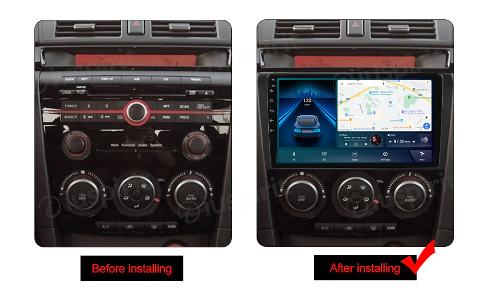 ANDROID autoradio navigatore per Mazda 3 2004-2009 CarPlay Android Auto GPS USB WI-FI Bluetooth 4G LTE - immagine 6