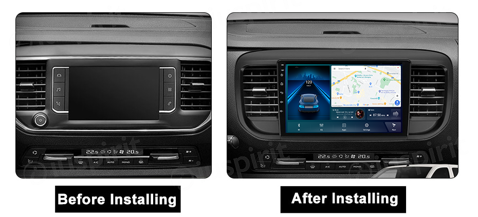 ANDROID autoradio navigatore per Citroen Jumpy 3 Citroen SpaceTourer 1 Peugeot Expert 3 Peugeot Traveler Fiat Scudo Opel Vivaro Toyota Proace CarPlay Android Auto GPS USB WI-FI Bluetooth 4G LTE - immagine 7