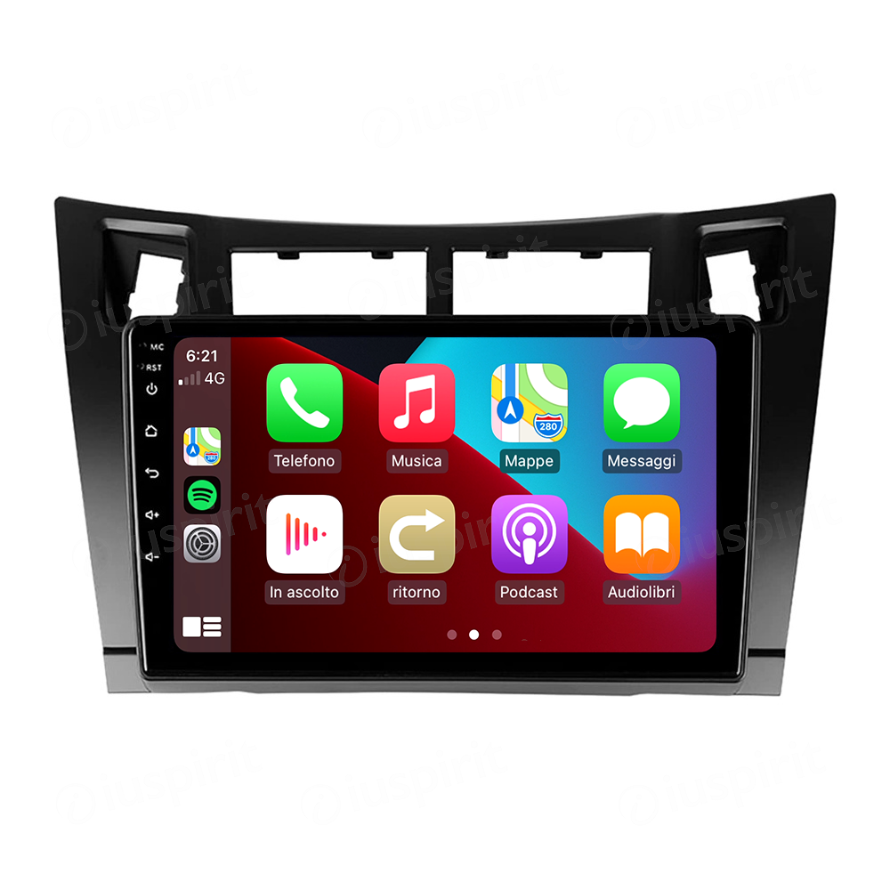 ANDROID autoradio navigatore per Toyota Yaris Daihatsu Charade 2005-2011 CarPlay Android Auto GPS USB WI-FI Bluetooth 4G LTE