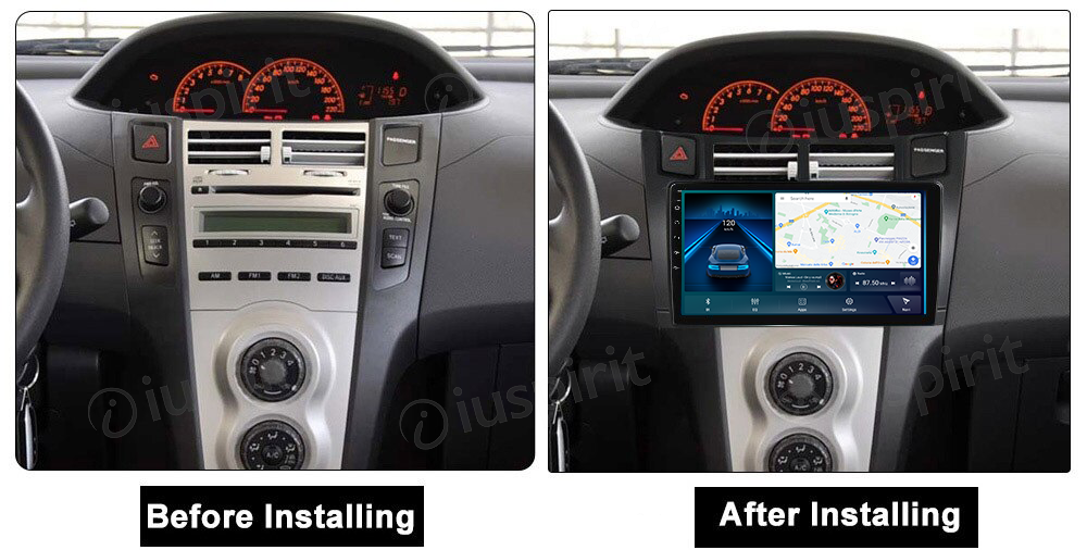 ANDROID autoradio navigatore per Toyota Yaris Daihatsu Charade 2005-2011 CarPlay Android Auto GPS USB WI-FI Bluetooth 4G LTE - immagine 7