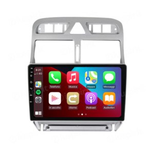 ANDROID autoradio navigatore per Peugeot 307 2002-2013 CarPlay Android Auto GPS USB WI-FI Bluetooth 4G LTE