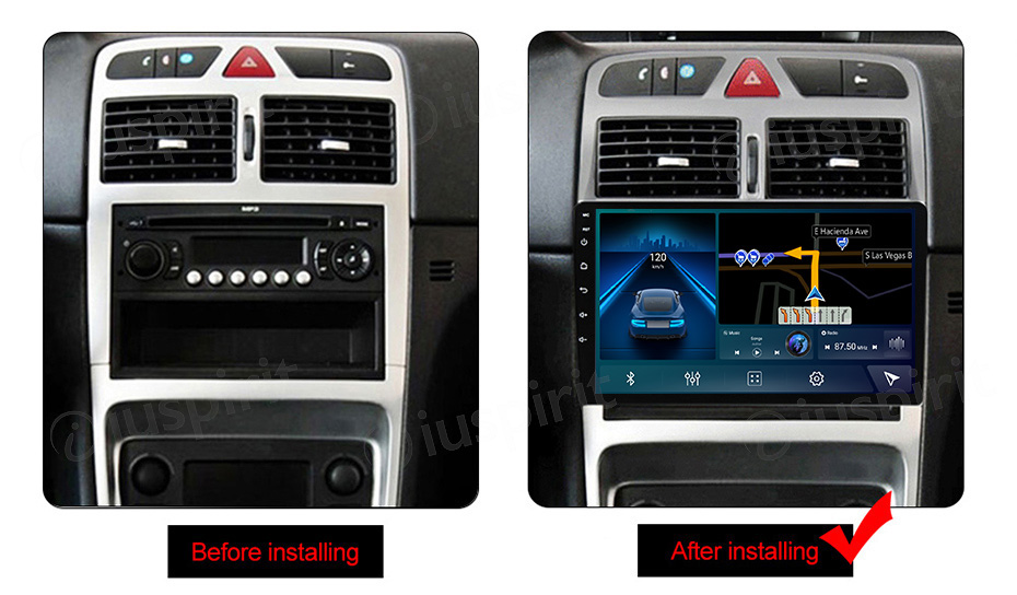 ANDROID autoradio navigatore per Peugeot 307 2002-2013 CarPlay Android Auto GPS USB WI-FI Bluetooth 4G LTE - immagine 7