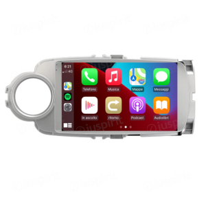 ANDROID autoradio navigatore per Toyota Yaris 2012-2017 CarPlay Android Auto GPS USB WI-FI Bluetooth 4G LTE