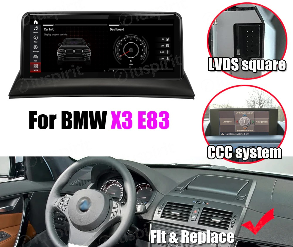 ANDROID navigatore per BMW X3 E83 2004-2009 Sistema CCC 10.25 pollici CarPlay Android Auto WI-FI GPS 4G LTE Bluetooth 4GB RAM 64GB ROM - immagine 10