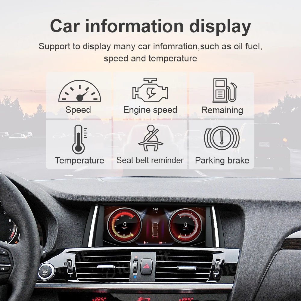 ANDROID navigatore per BMW X3 F25 BMW X4 F26 2014-2016 Sistema NBT 8.8 pollici CarPlay Android Auto WI-FI GPS Bluetooth 4G LTE 4GB RAM 64GB ROM - immagine 9