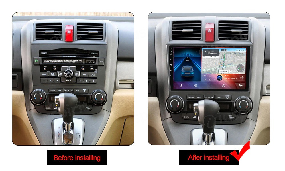 ANDROID autoradio navigatore per Honda CRV CR-V 2006-2012 CarPlay Android Auto GPS USB WI-FI Bluetooth 4G LTE - immagine 7